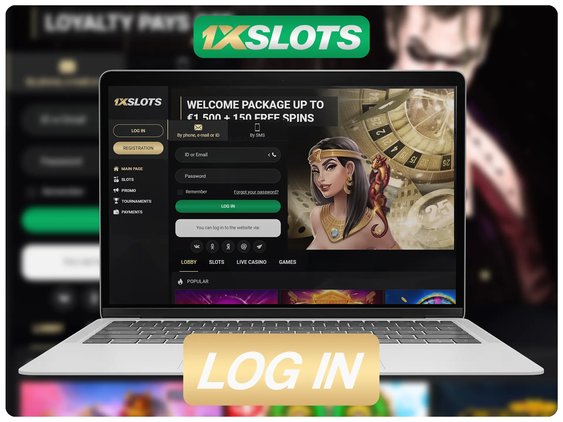 Utilice sus datos de acceso a 1xSlots para iniciar sesi&oacute;n.