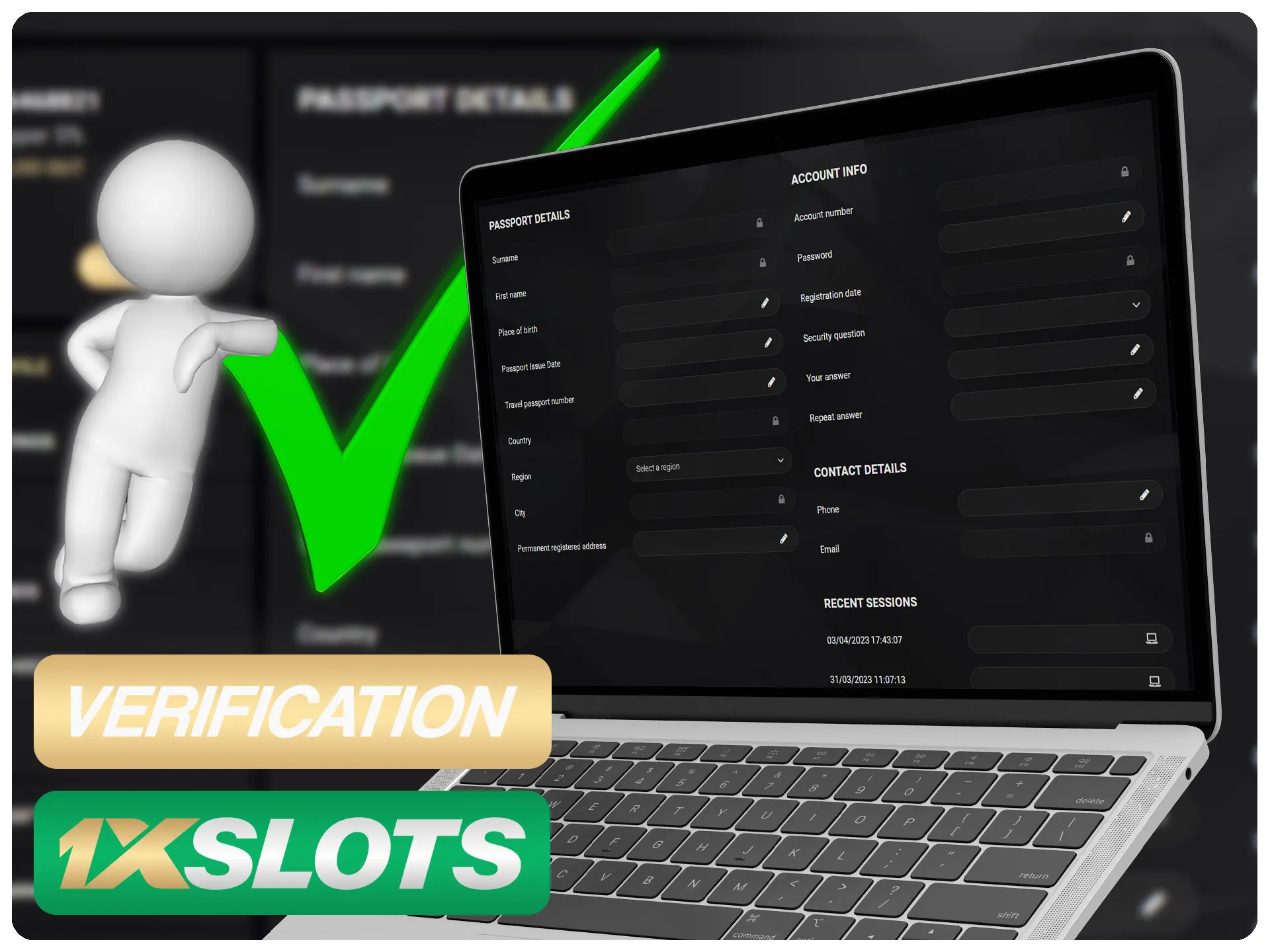 Verifique su cuenta de 1xSlots proporcionando la informaci&oacute;n requerida.